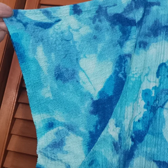Lularoe Aerial Blue Tie Dye 3xl Tiered Dress EUC!!!! - Picture 7 of 7